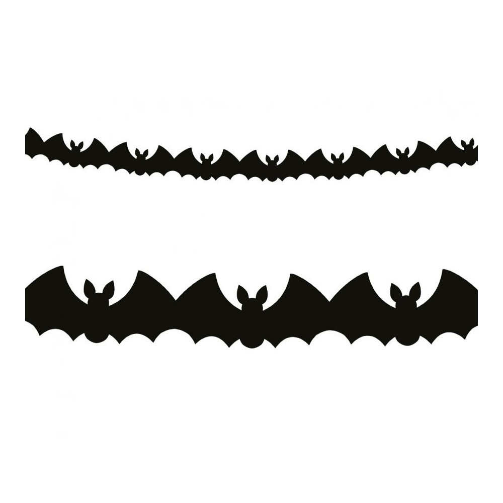 Halloween Bat Black paper garland 300 cm