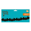 Halloween Bat Black paper garland 300 cm