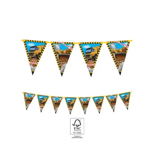 Construction Grabber flag garland FSC 2.3 m