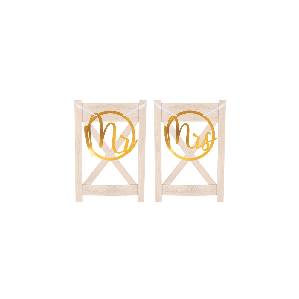 Wedding Mr and Mrs sign for chairs