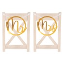 Wedding Mr and Mrs sign for chairs
