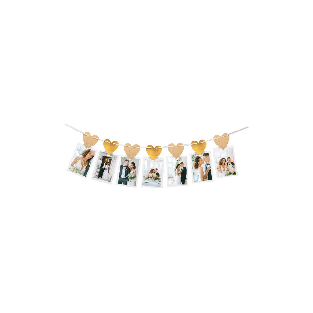 Wedding i photo holder garland