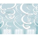 Colour White White Ribbon Decoration Set of 12