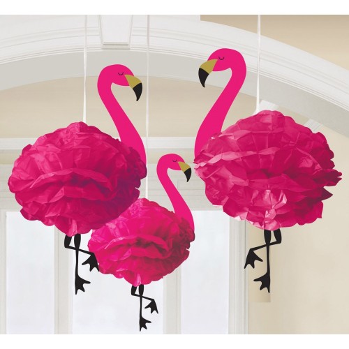 Flamingo Hanging decoration set of 3