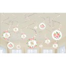 Baby Floral Ribbon Decoration 12 pcs set