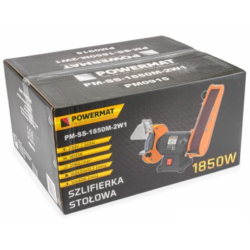 Szlifierka stołowa kamieniowa taśmowa 1850W PM-SS-1850M-2W1