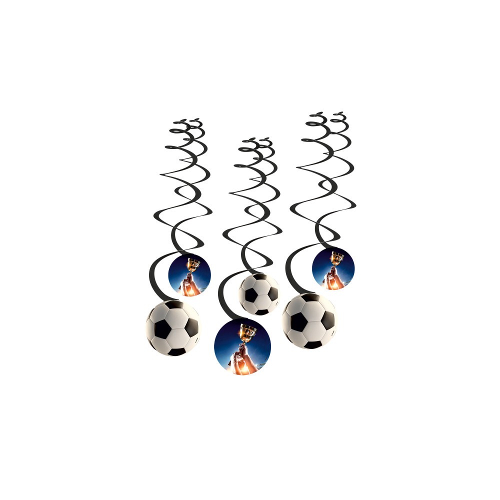 Football Kick It ribbon decoration 6-piece set