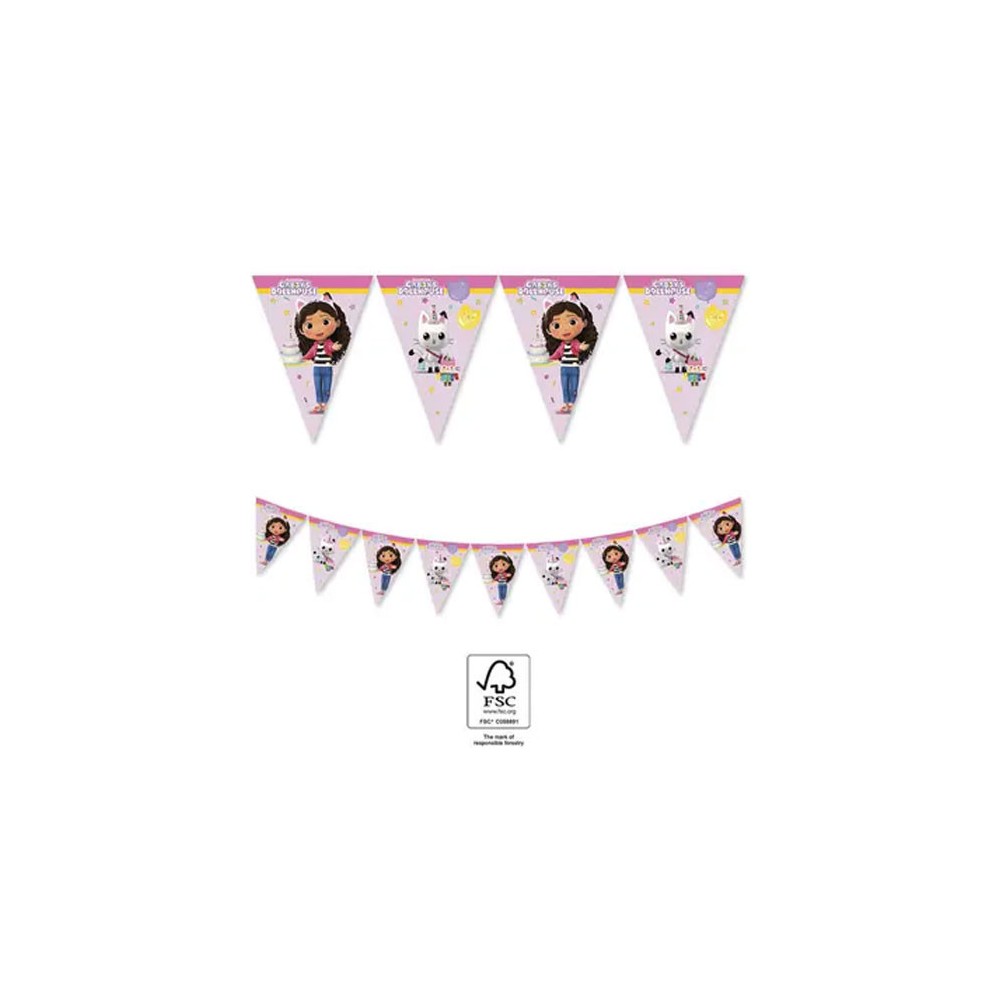 Gabby's Dollhouse Friends Banner Garland FSC 2.3 m