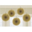 Colour Gold, Mini Hanging Decoration Set of 5