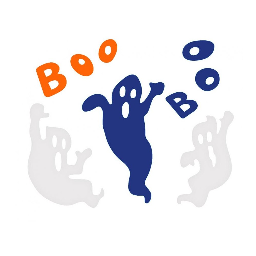 Halloween Boo gel window sticker set