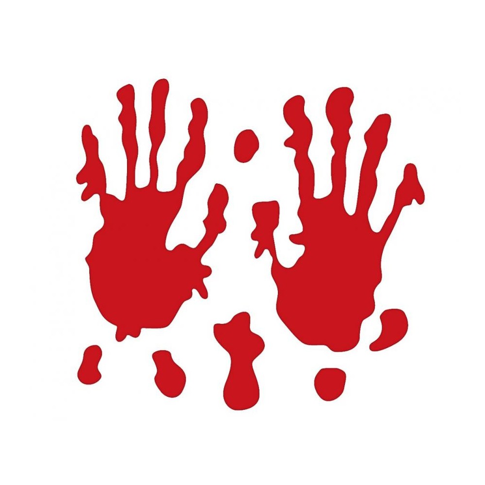 Halloween Bloody Handprint Gel Window Sticker Set