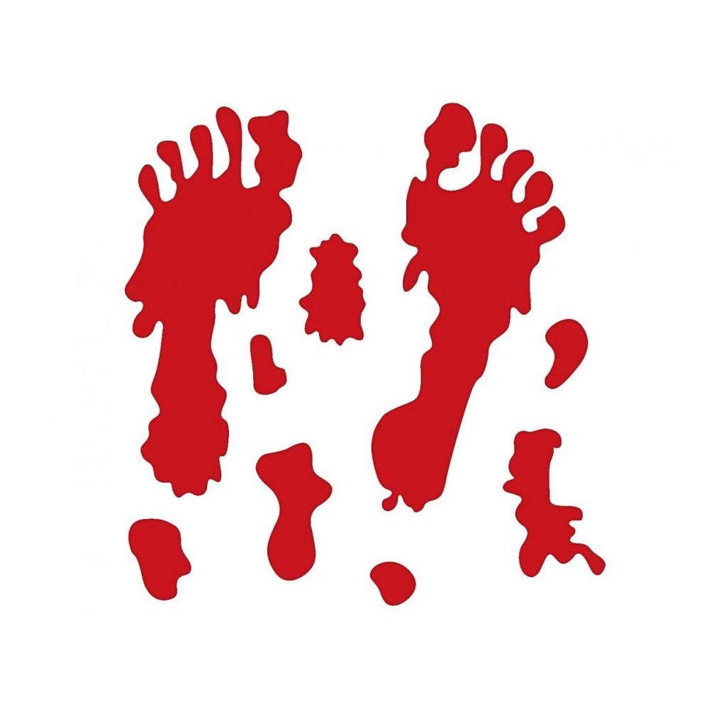 Halloween Bloody Footprint Gel Window Sticker Set