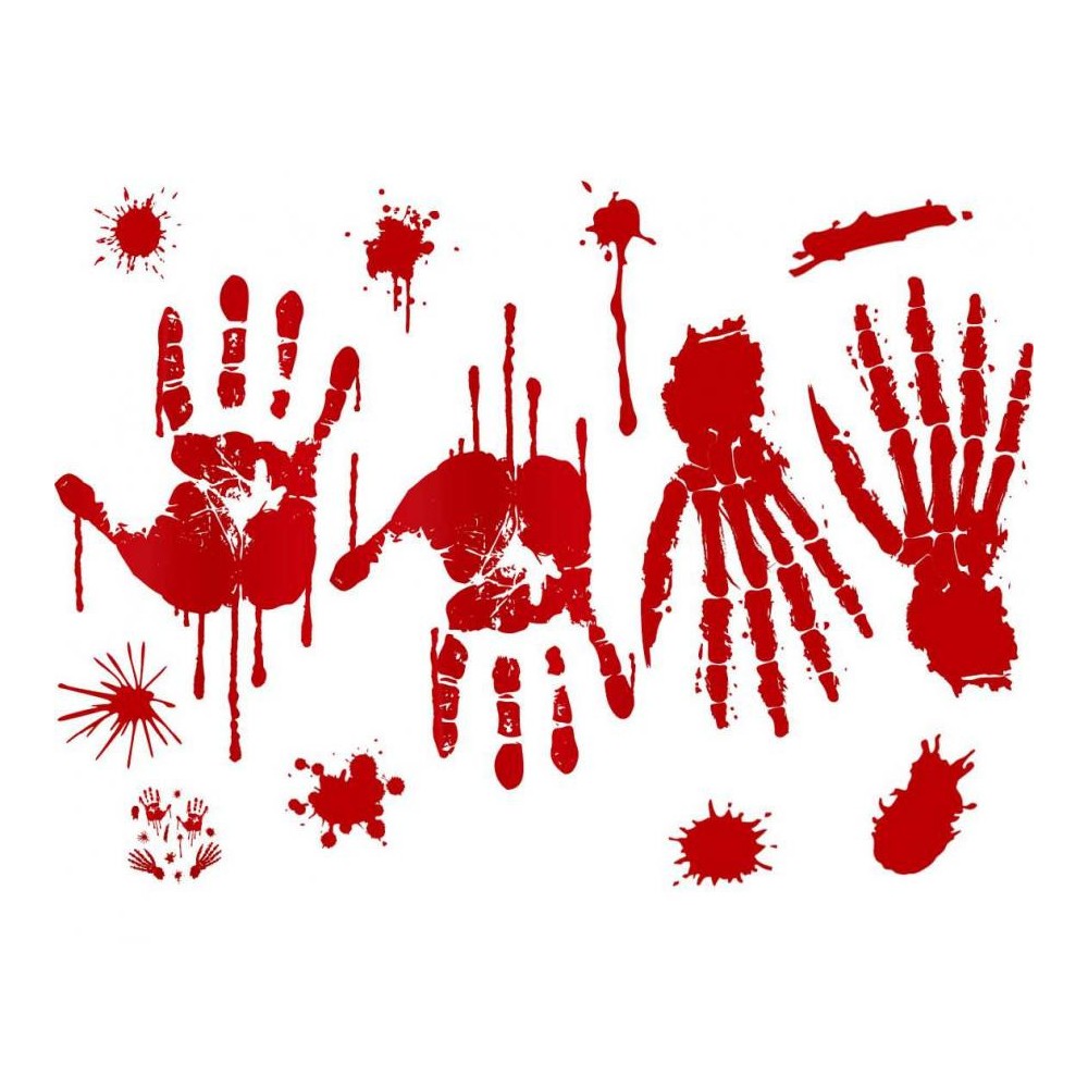 Halloween Bloody Traces Window Sticker Set