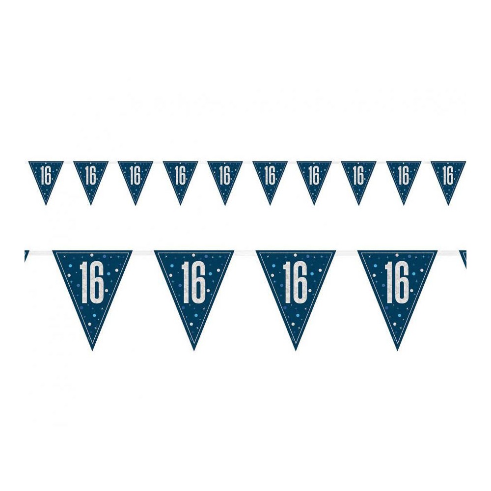 Happy Birthday Blue Happy Birthday 16 Banner 274 cm