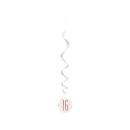 Happy Birthday 16 Holographic ribbon decoration 6 pieces set