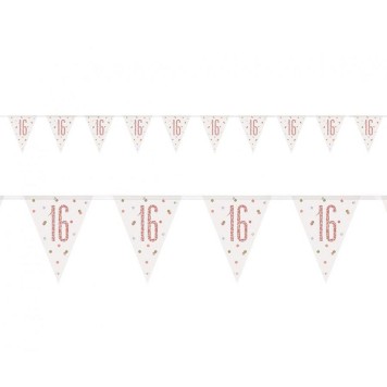 Happy Birthday Holographic Happy Birthday 16 Flag Banner 274 cm