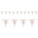 Happy Birthday Holographic Happy Birthday 16 Flag Banner 274 cm