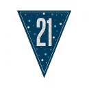 Happy Birthday Blue Happy Birthday 21 Bunting 274 cm