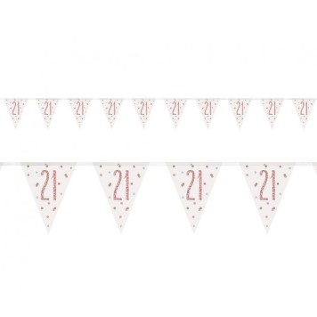 Happy Birthday Holographic Happy Birthday 21 Bunting 274 cm