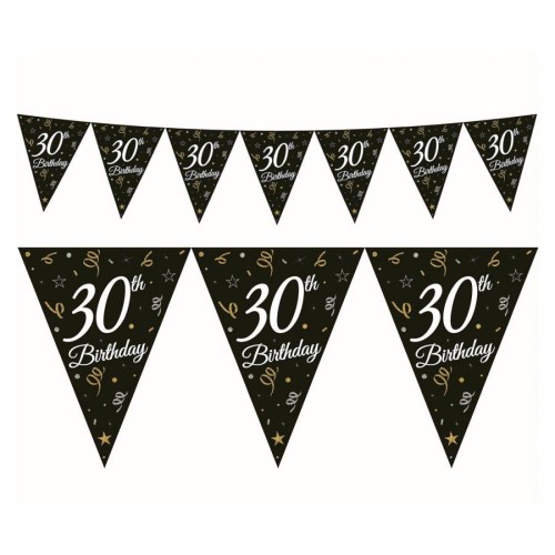 Happy Birthday B&C Happy Birthday 30 Banner Garland 270 cm