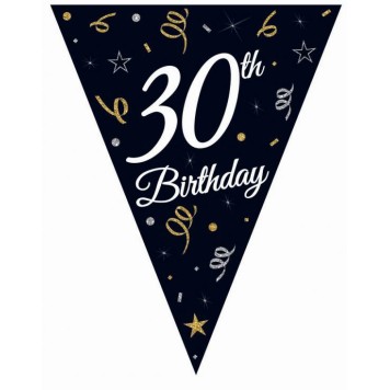 Happy Birthday B&C Happy Birthday 30 Banner Garland 270 cm