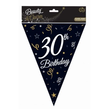 Happy Birthday B&C Happy Birthday 30 Banner Garland 270 cm
