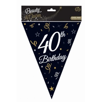 Happy Birthday B&C Happy Birthday 40 Banner 270 cm