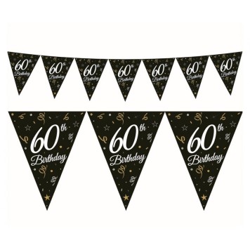 Happy Birthday B&C Happy Birthday 60 Flag Garland 270 cm