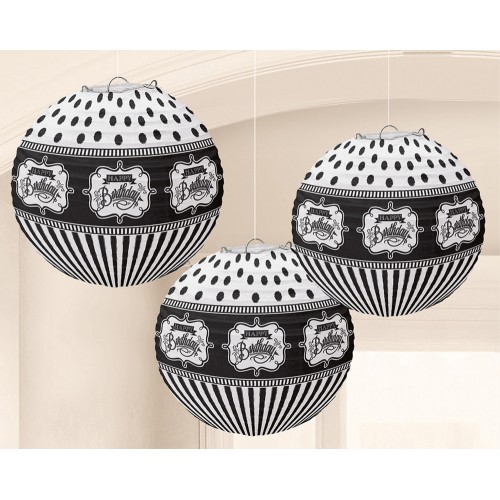 Happy Birthday Happy Birthday Black Hanging Decoration 3 pcs