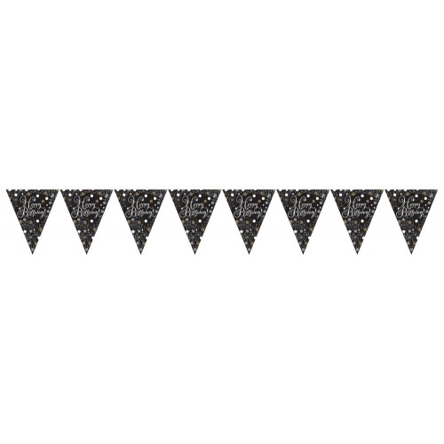 Happy Birthday Happy Birthday Gold Banner 3.96 m