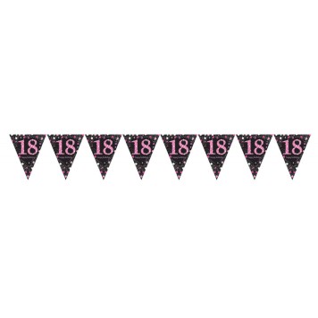 Happy Birthday Happy Birthday Pink 18 Banner Garland 3.96 m