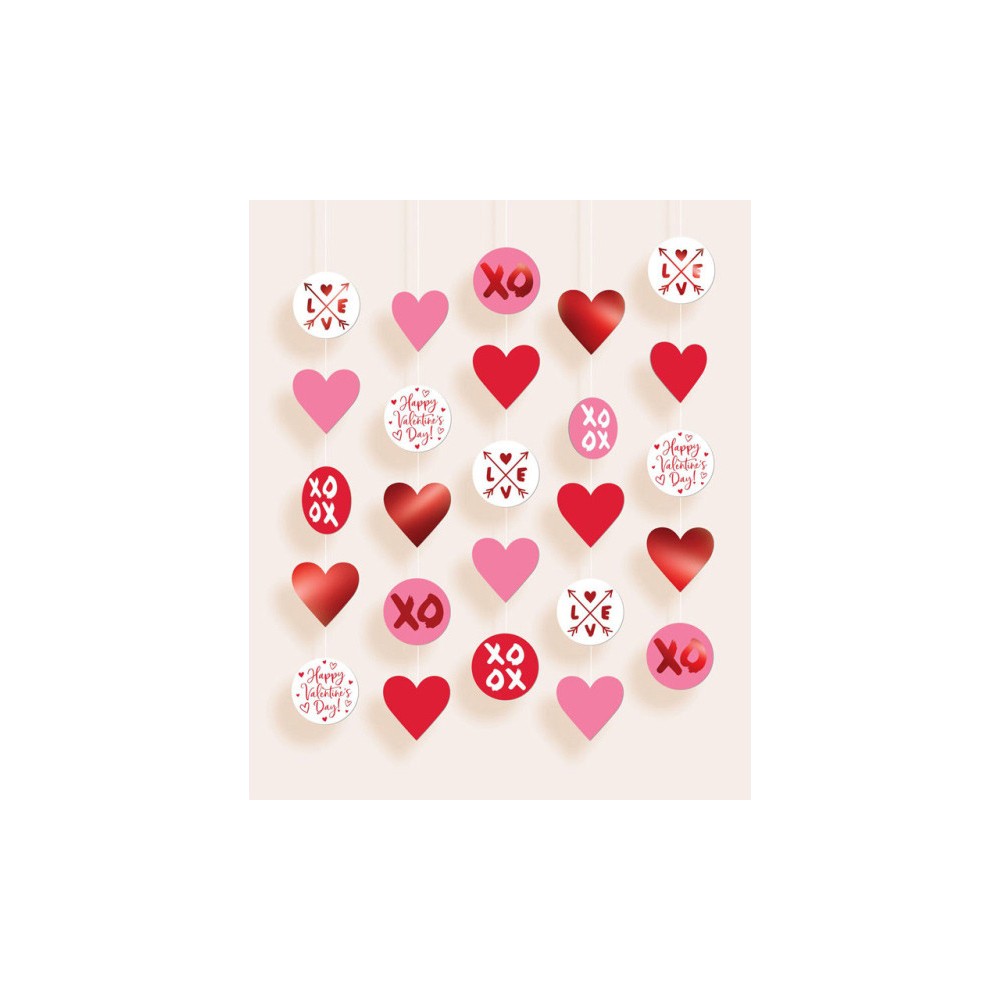 Love Happy Valentine's Day hanging decoration 5-piece set