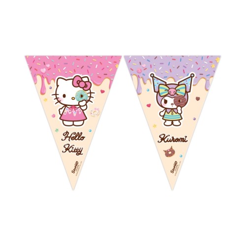 Hello Kitty Kuromi flag garland FSC 2.3 m