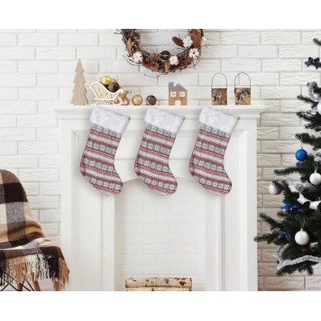 Christmas Snow Flakes, Snowflake Christmas Stocking, Boot 55.5 cm