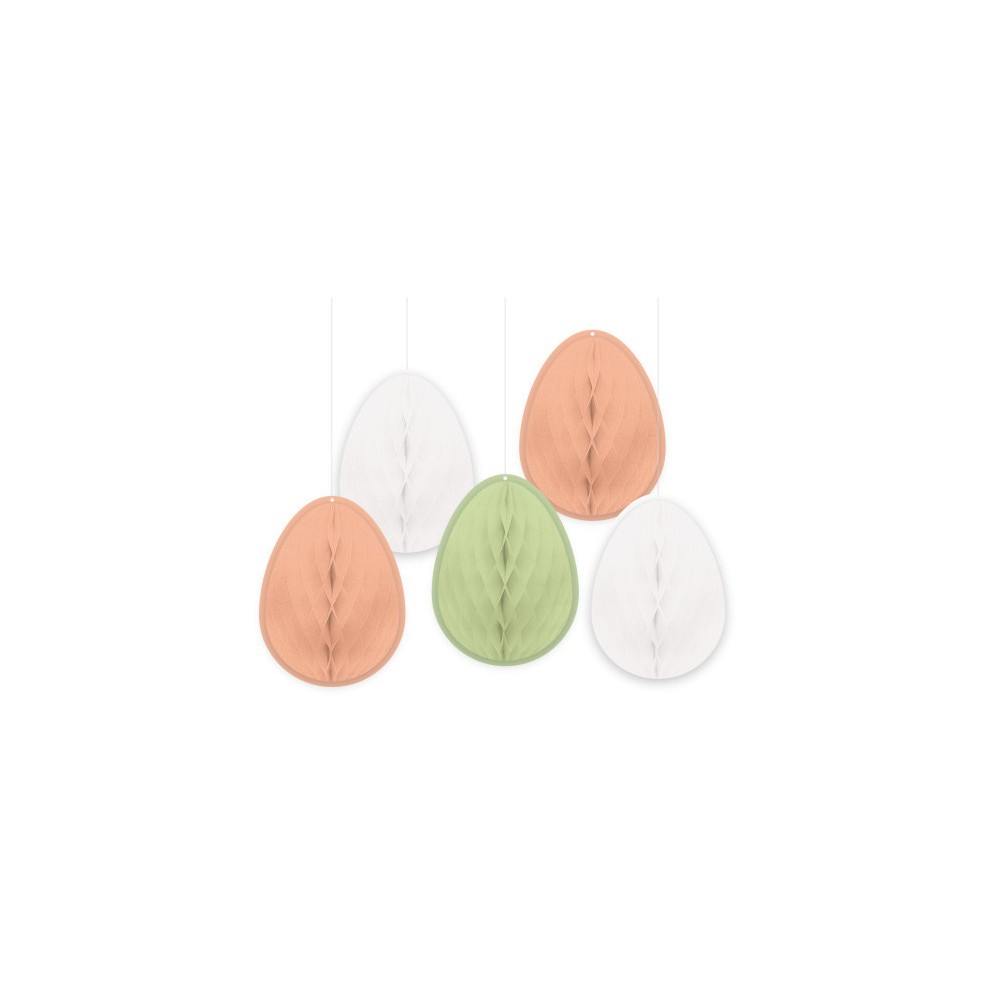 Easter i hanging egg decoration, set of 5