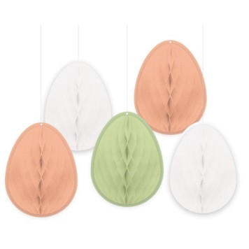 Easter i hanging egg decoration, set of 5