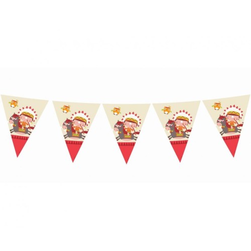 Indian Indian Party, flag garland 360 cm