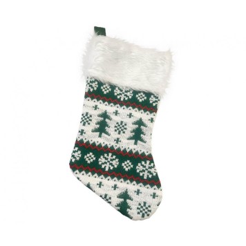 Christmas Trees wooden fireplace stocking, boot 41 cm