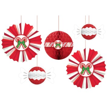 Christmas i Hanging Decoration Set of 5