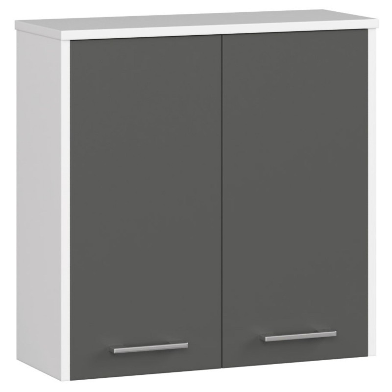 Szafka wisząca W 60 cm FIN 2D - biała-grafit szary Szafka wisząca W 60 cm FIN 2D - biała-grafit szary