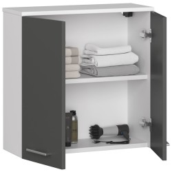 Szafka wisząca W 60 cm FIN 2D - biała-grafit szary