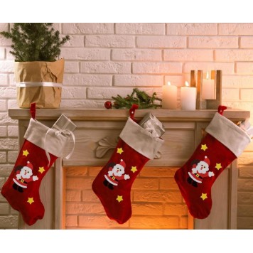 Christmas St. Nicholas fireplace stocking, boot 40 cm