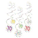 Happy Birthday Confetti Happy Birthday 70 Decorative Ribbon Set 6 pcs