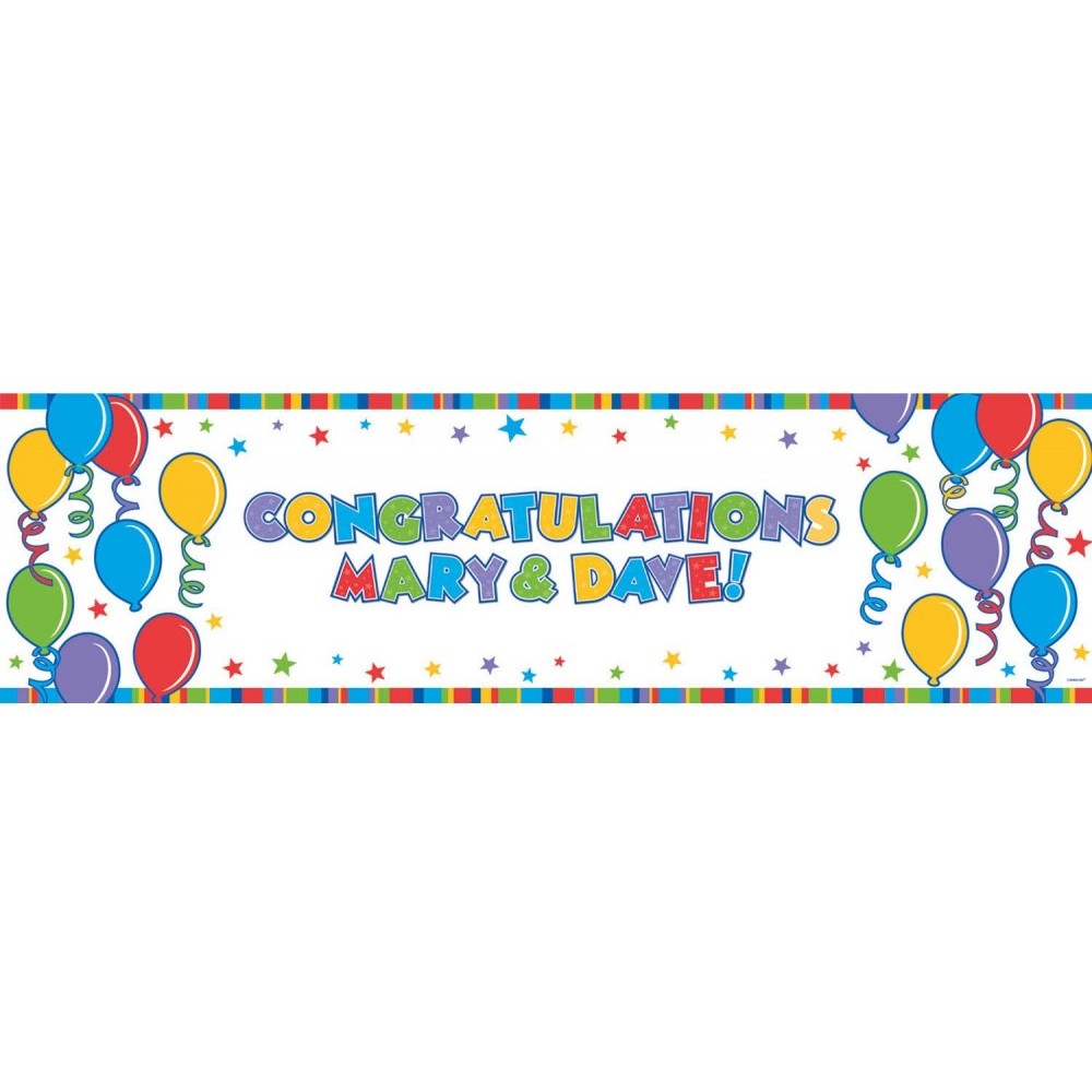 Celebrate Colorful Customizable Wall Decoration with Balloons 165 cm