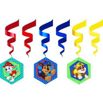 Paw Patrol Guys Ribbon Decoration 6 pcs Set