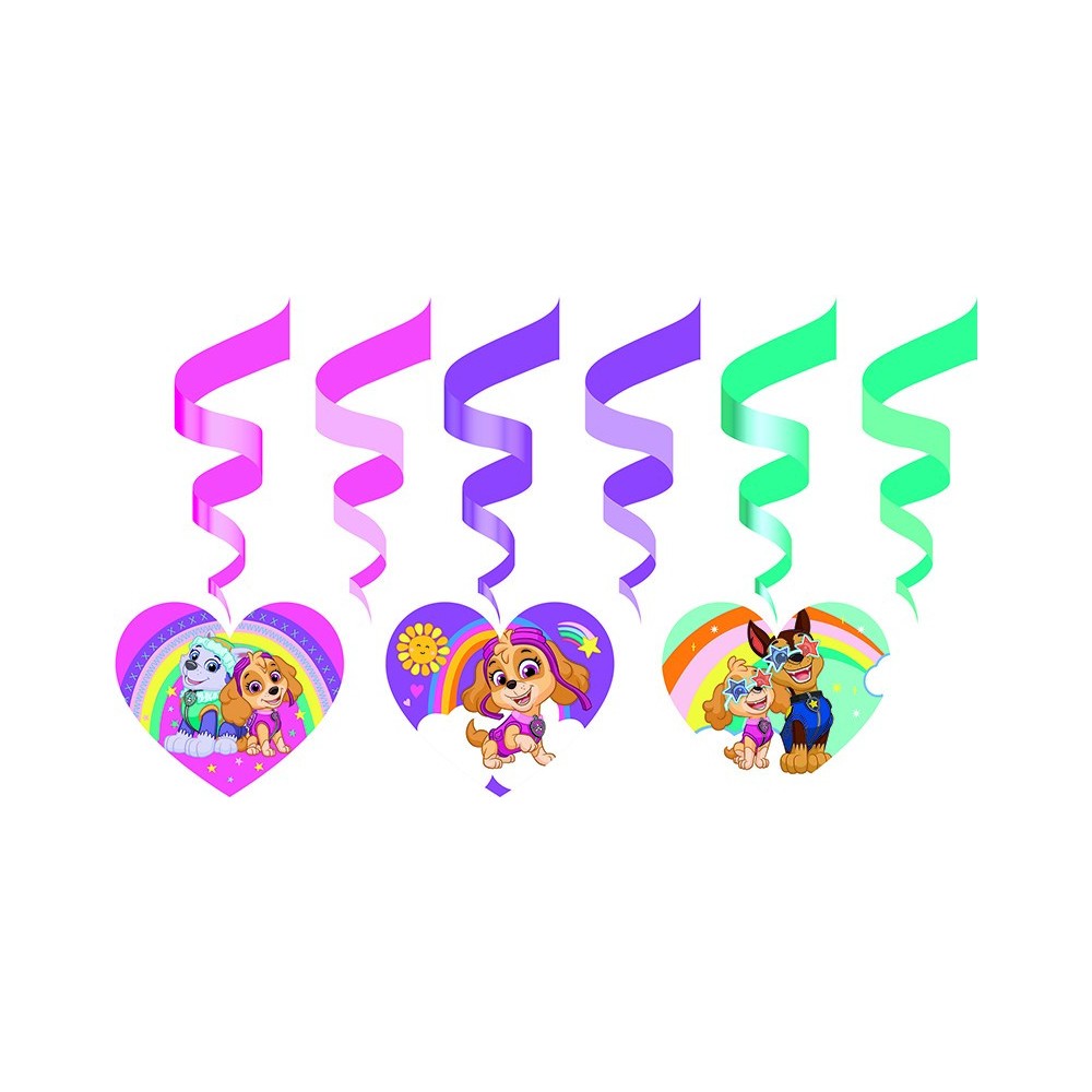 Paw Patrol Rainbow ribbon decoration 6-piece set
