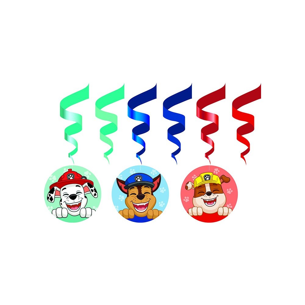 Paw Patrol Smile ribbon decoration set of 6 pieces