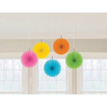 Colour Multicolour, mini hanging decoration set of 5 pieces