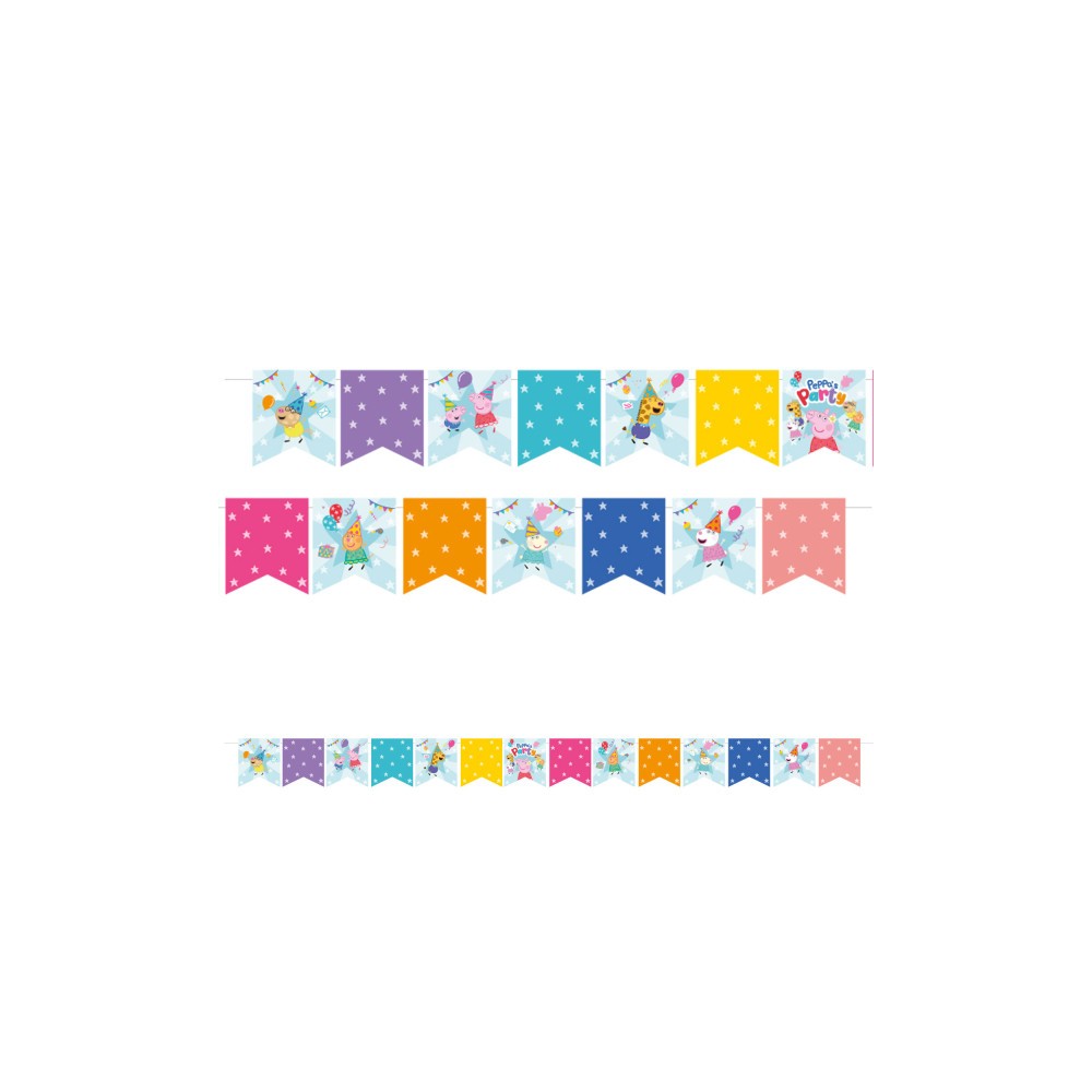Peppa Pig Celebration paper flag garland 240 cm