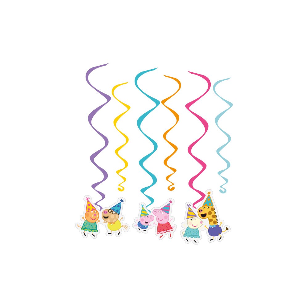 Peppa Pig Celebration ribbon decoration 6-piece set